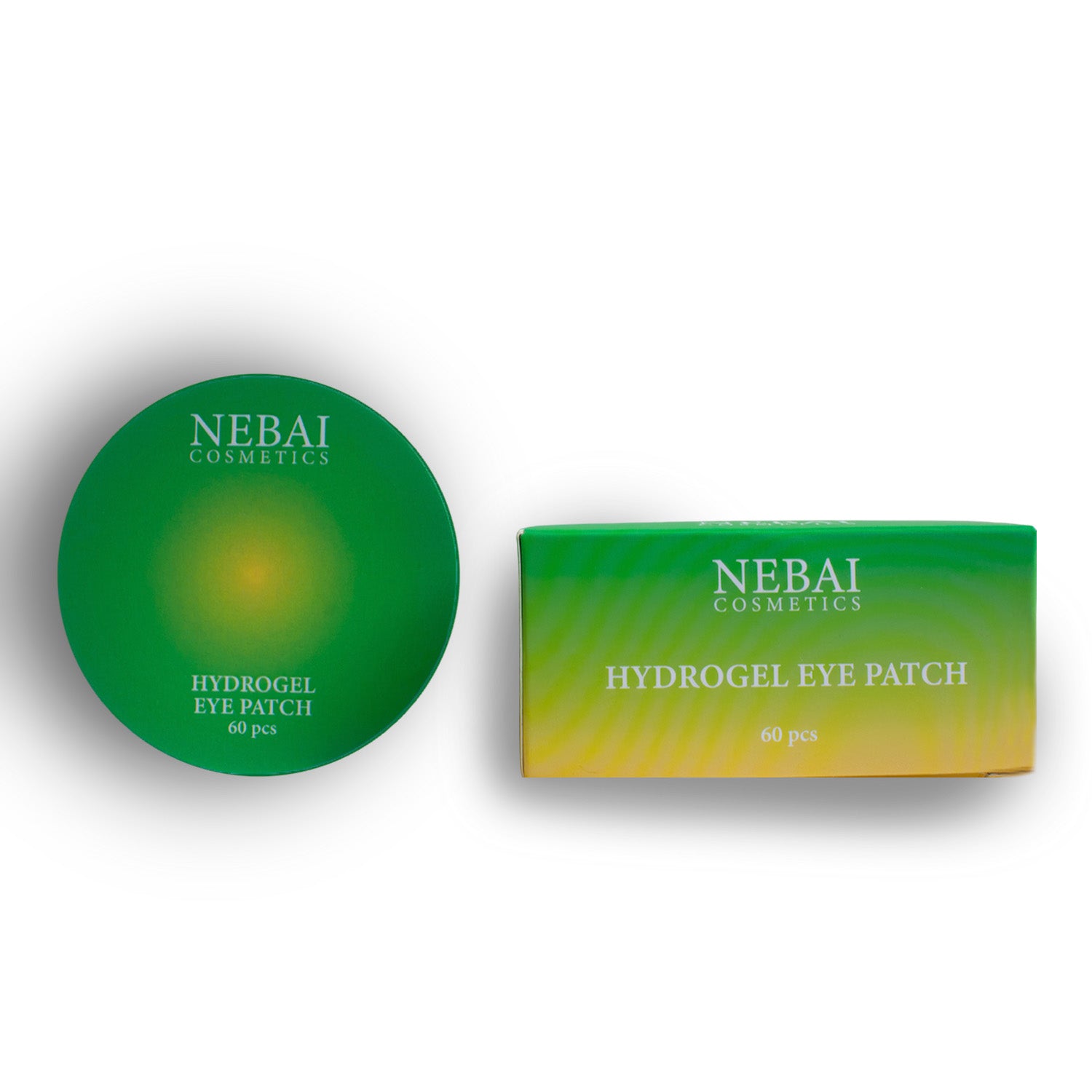 Envase de Eye Patches Nebai Cosmetics junto a su caja